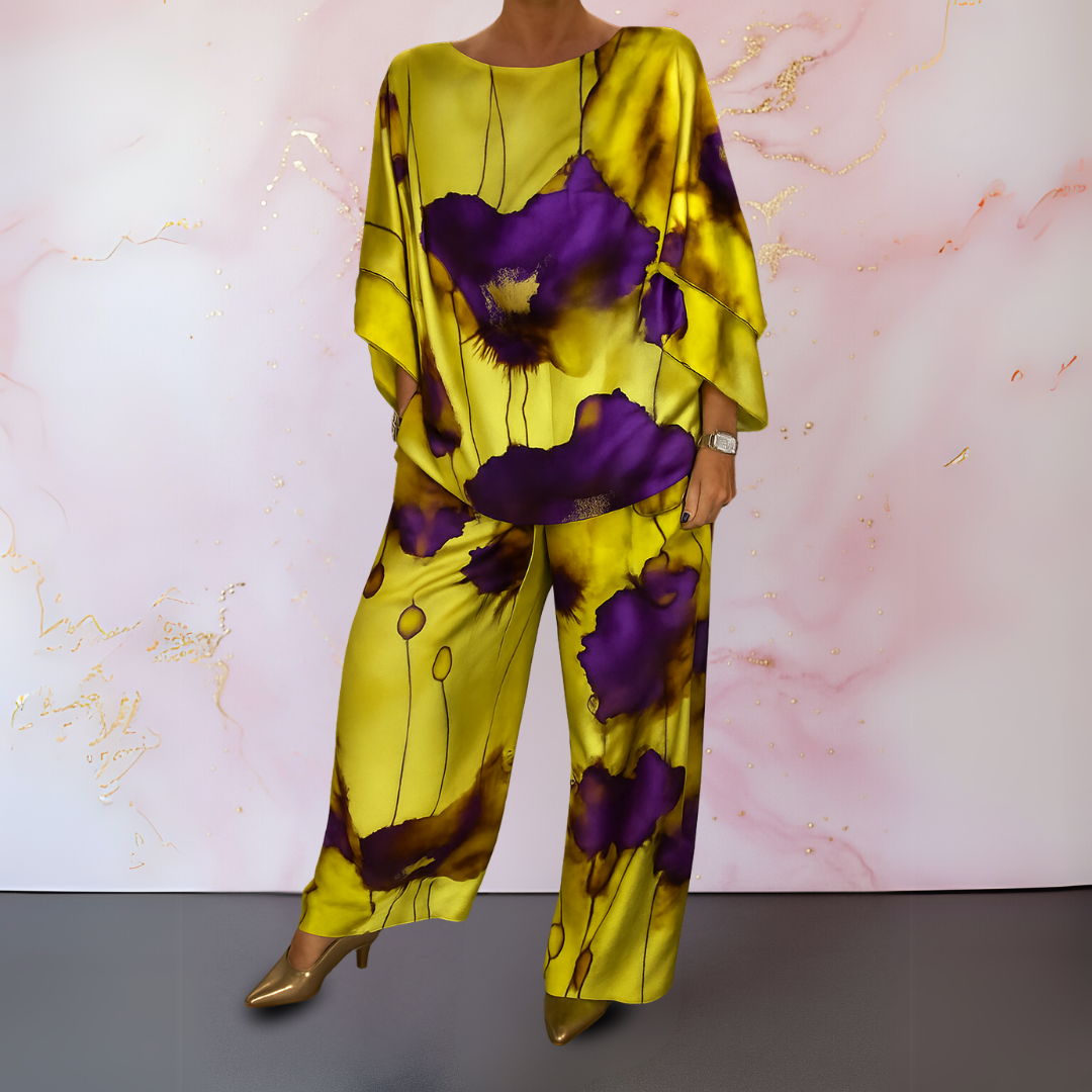 Elegant Satin Two-Piece Set for Women