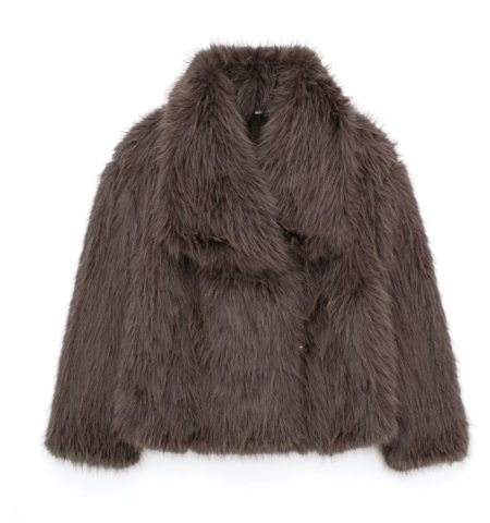 Elegant Luxurious Women's Winter Jacket with Faux Fur