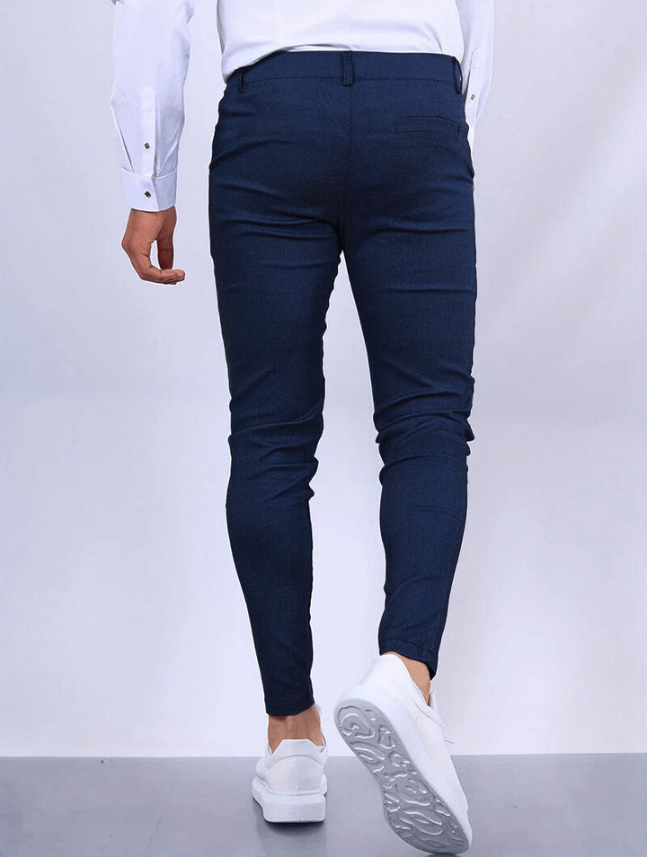 Elastic Slim-Fit Men's Pants