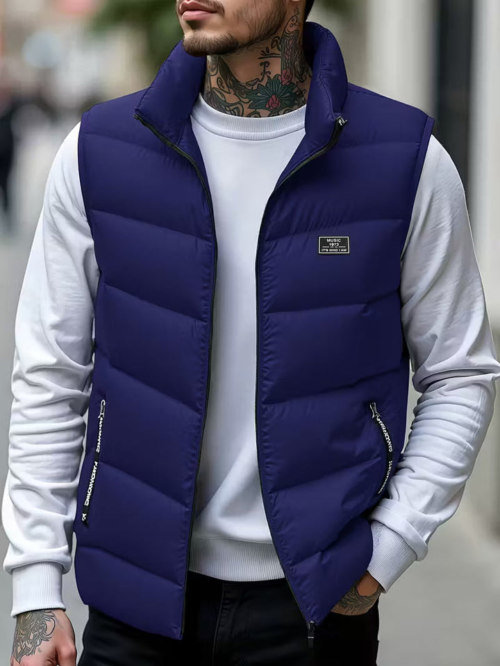 Premium Quilted Vest for Men - Lightweight Insulation with Zip Pockets