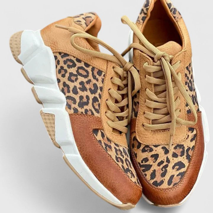 Elegant Women's Shoes with Leopard Print - Comfortable Everyday Shoes with Arch Support