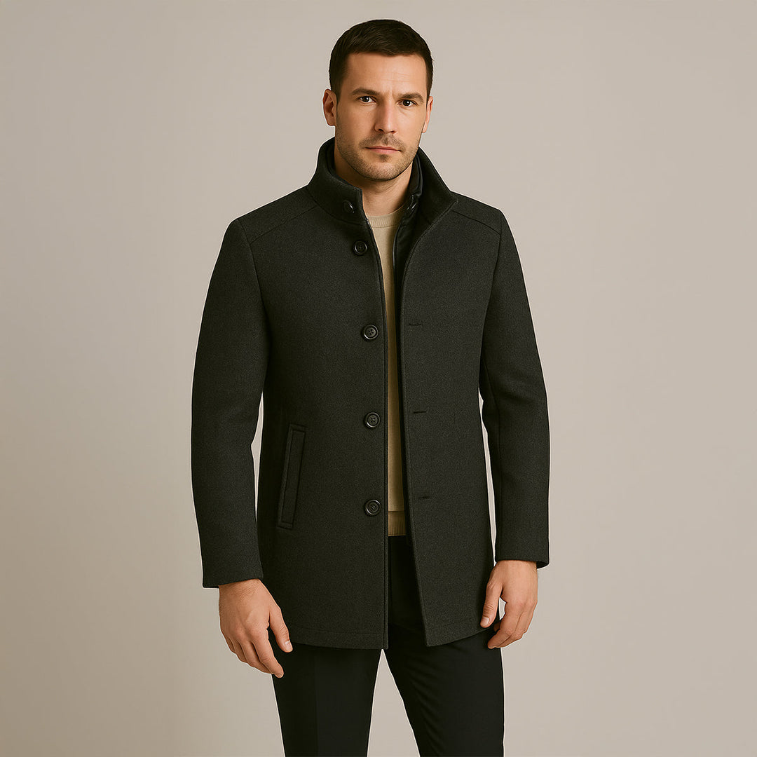 Classic Wool Blend Men's Trench Coat