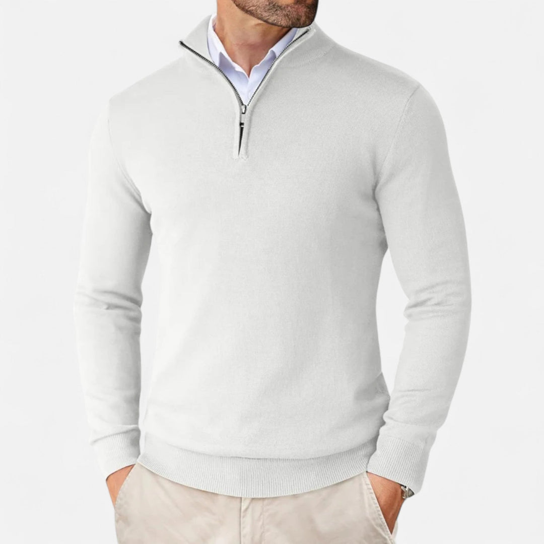Lightweight Slim-Fit Men's Zip-Up Sweater