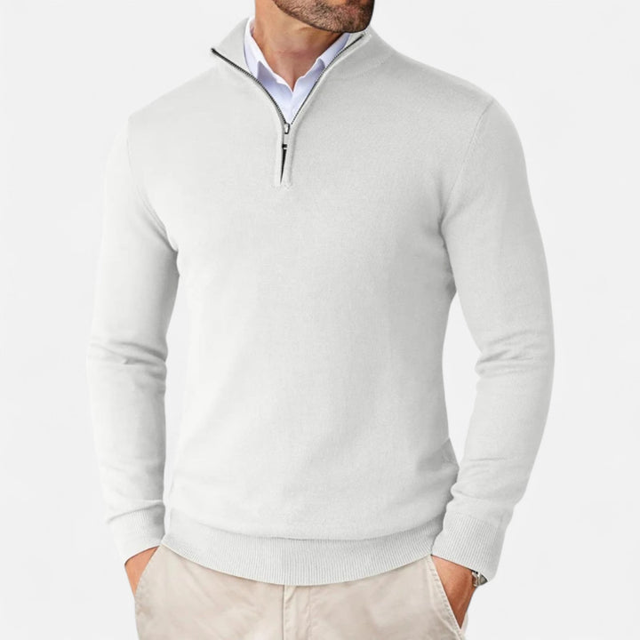 Lightweight Slim-Fit Men's Zip-Up Sweater