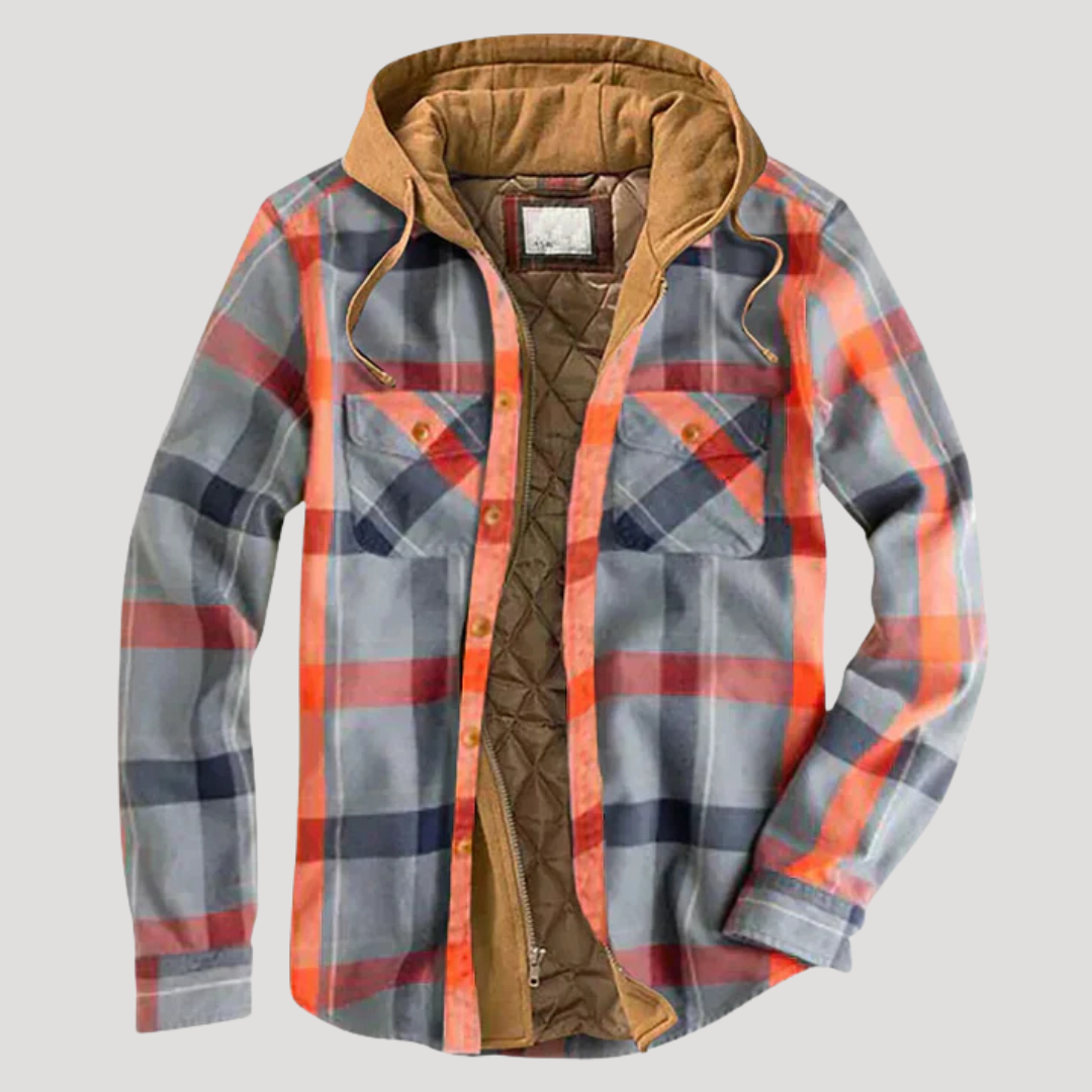 Men's Plaid Patchwork Jacket - Stylish Transitional Jacket