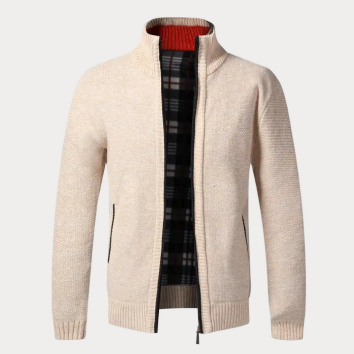 Classic Zip-Up Cardigan for Men