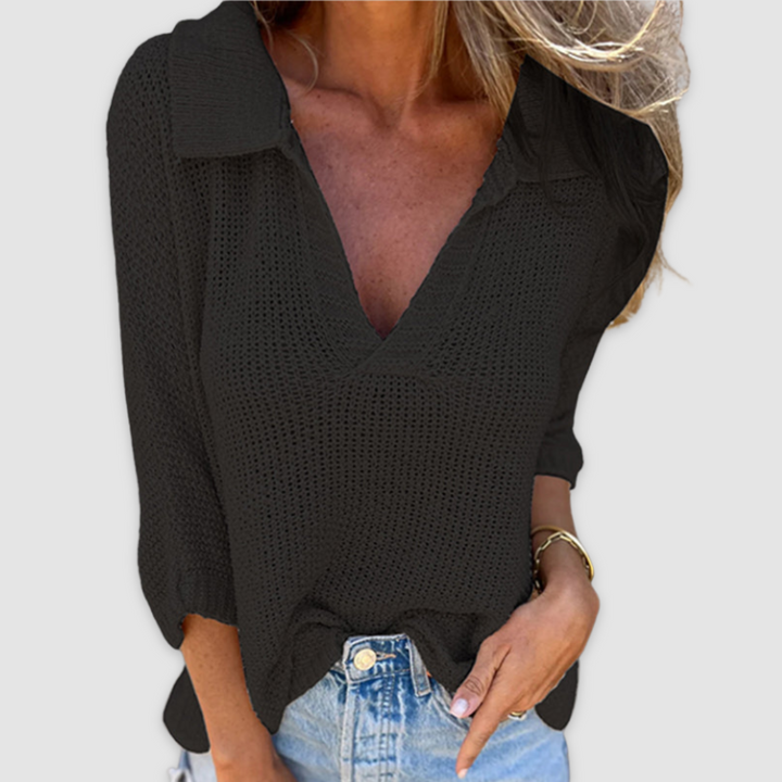 Elegant Soft Women's V-Neck Top