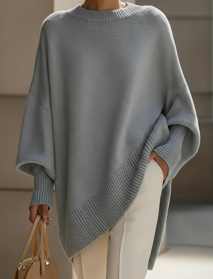 Women's Oversized Wool and Cashmere Sweater - Warm Winter Knit Pullover