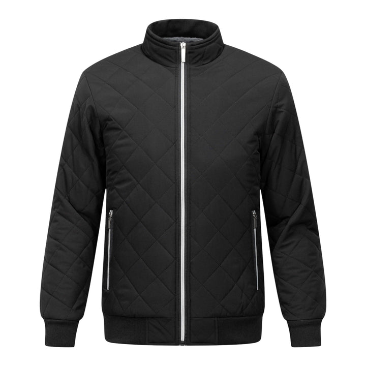 Quilted Warm Men's Winter Jacket with Fleece Lining