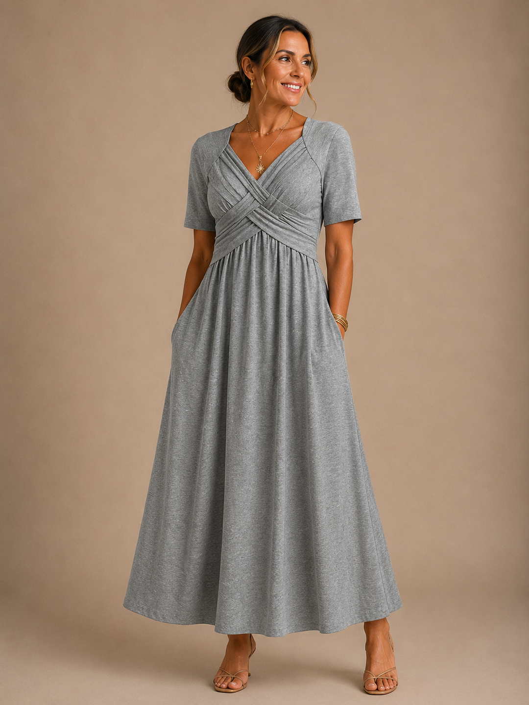 Elegant Flattering Women's Midi Dress