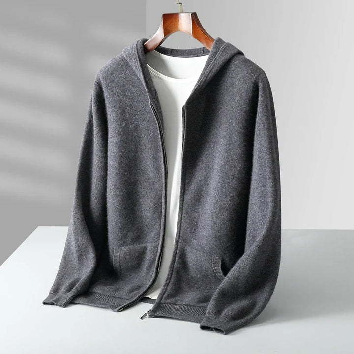 Premium Cashmere Men's Zip Hoodie