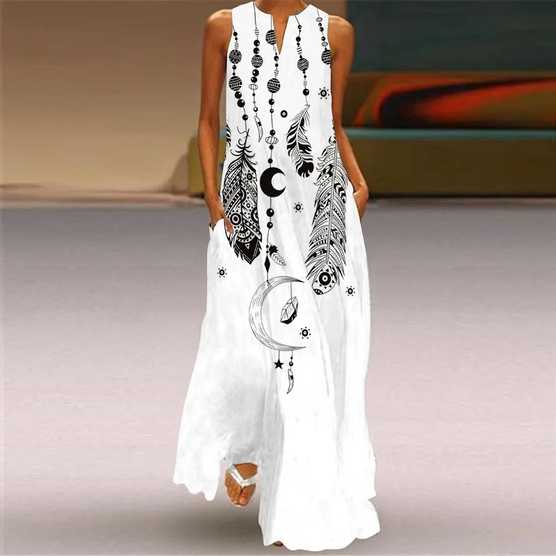 Elegant Butterfly Floral Women's A-Line Dress