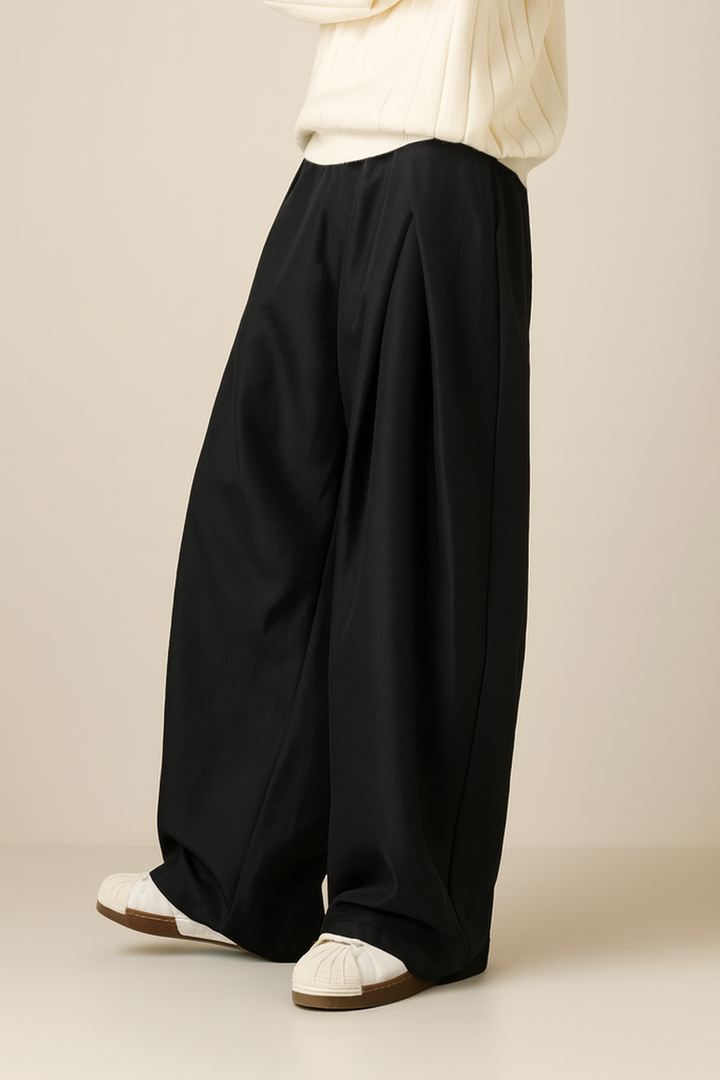 Men's Elegant High-Waisted Pleated Dress Pants