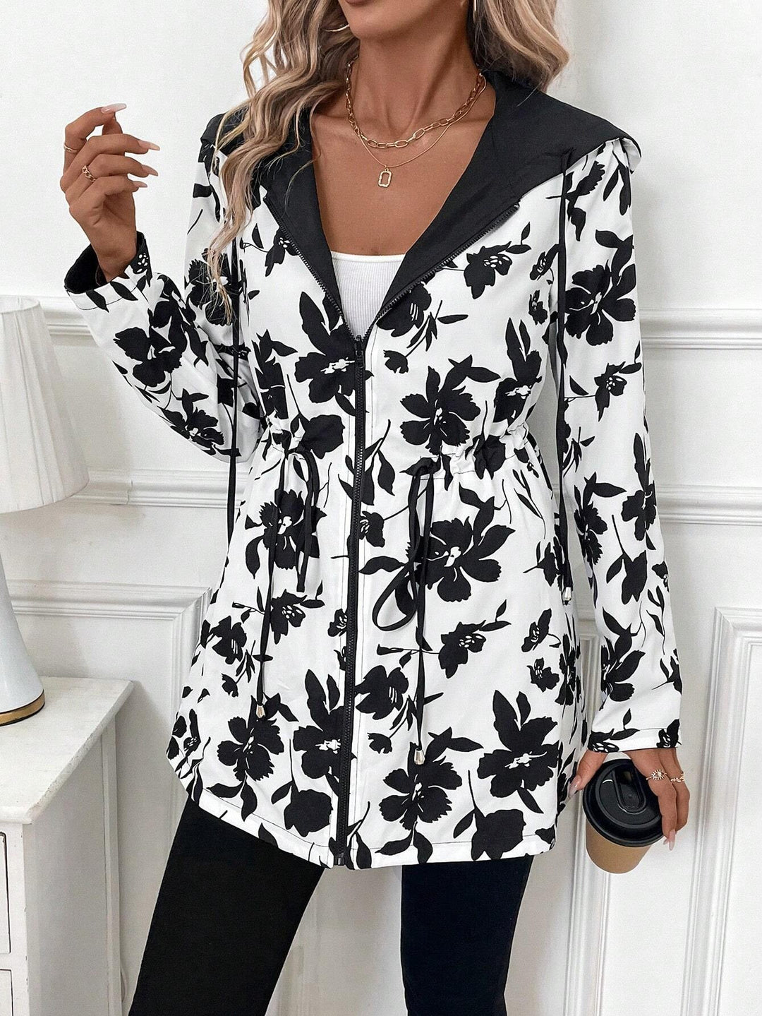 Reversible Women's Hooded Coat - Two Looks in One Coat
