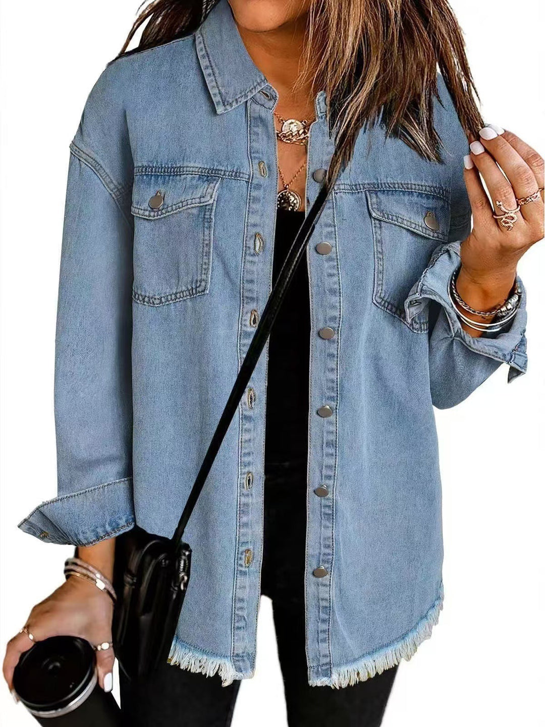 Classic Everyday Denim Jacket for Women – Transitional Jacket