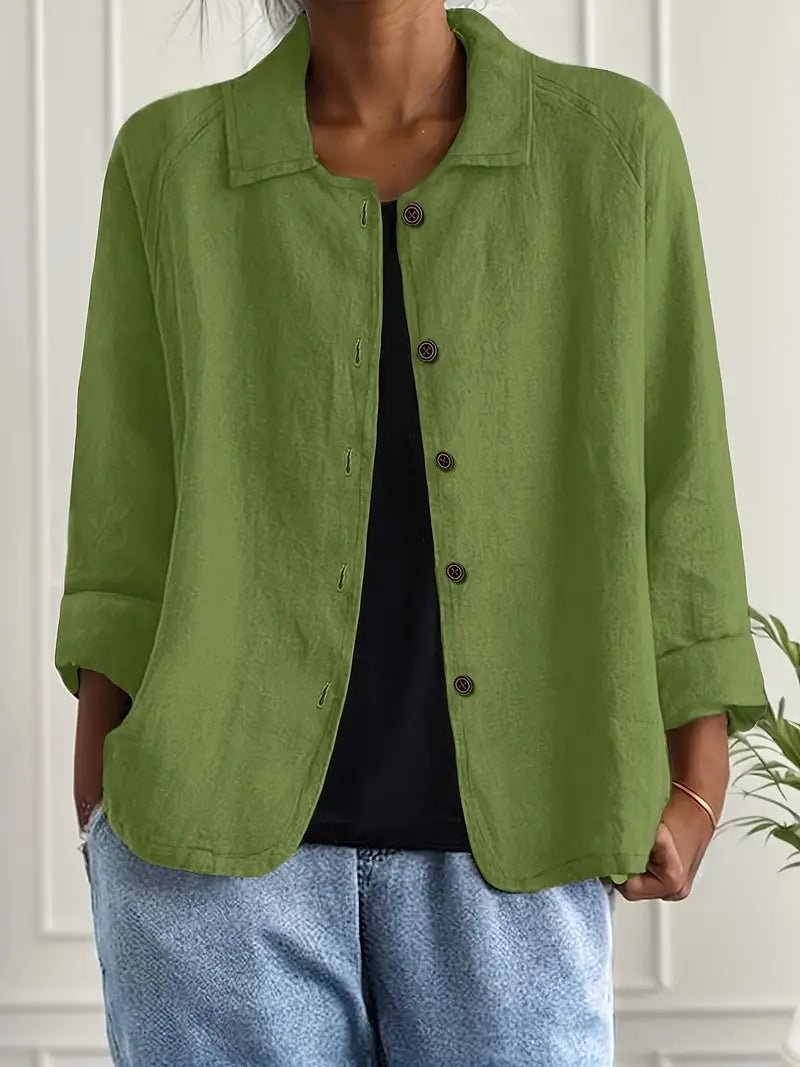 Lightweight Cotton Women's Top for Transitional Weather