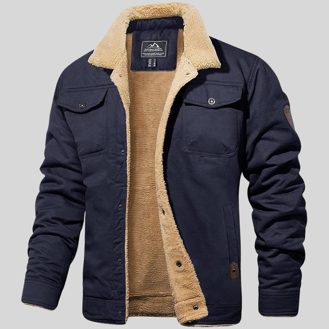 Warm Men's Winter Parka - Windproof and Weather-Resistant for Cold Days