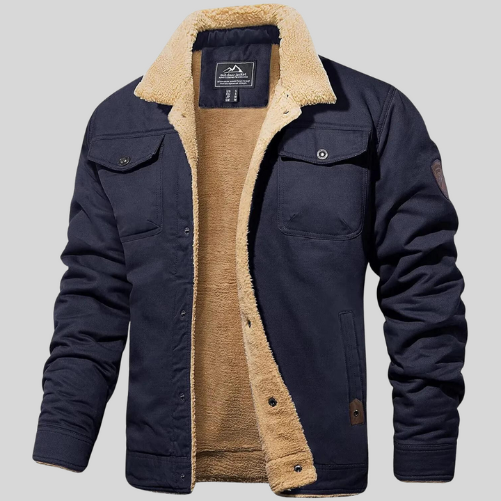 Warm Men's Winter Parka - Windproof and Weather-Resistant for Cold Days