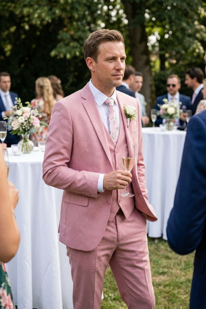 Elegant 3-Piece Men's Suit Set with Vest