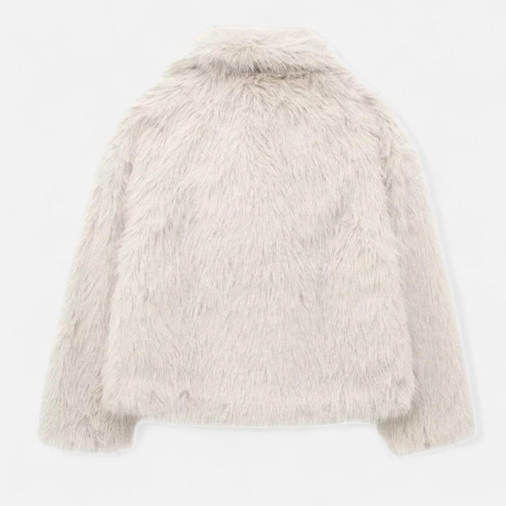 Elegant Faux Fur Plush Winter Coat for Women