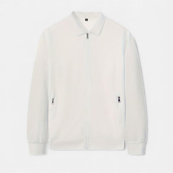 Two-Piece Waffle Knit Men's Casual Outfit