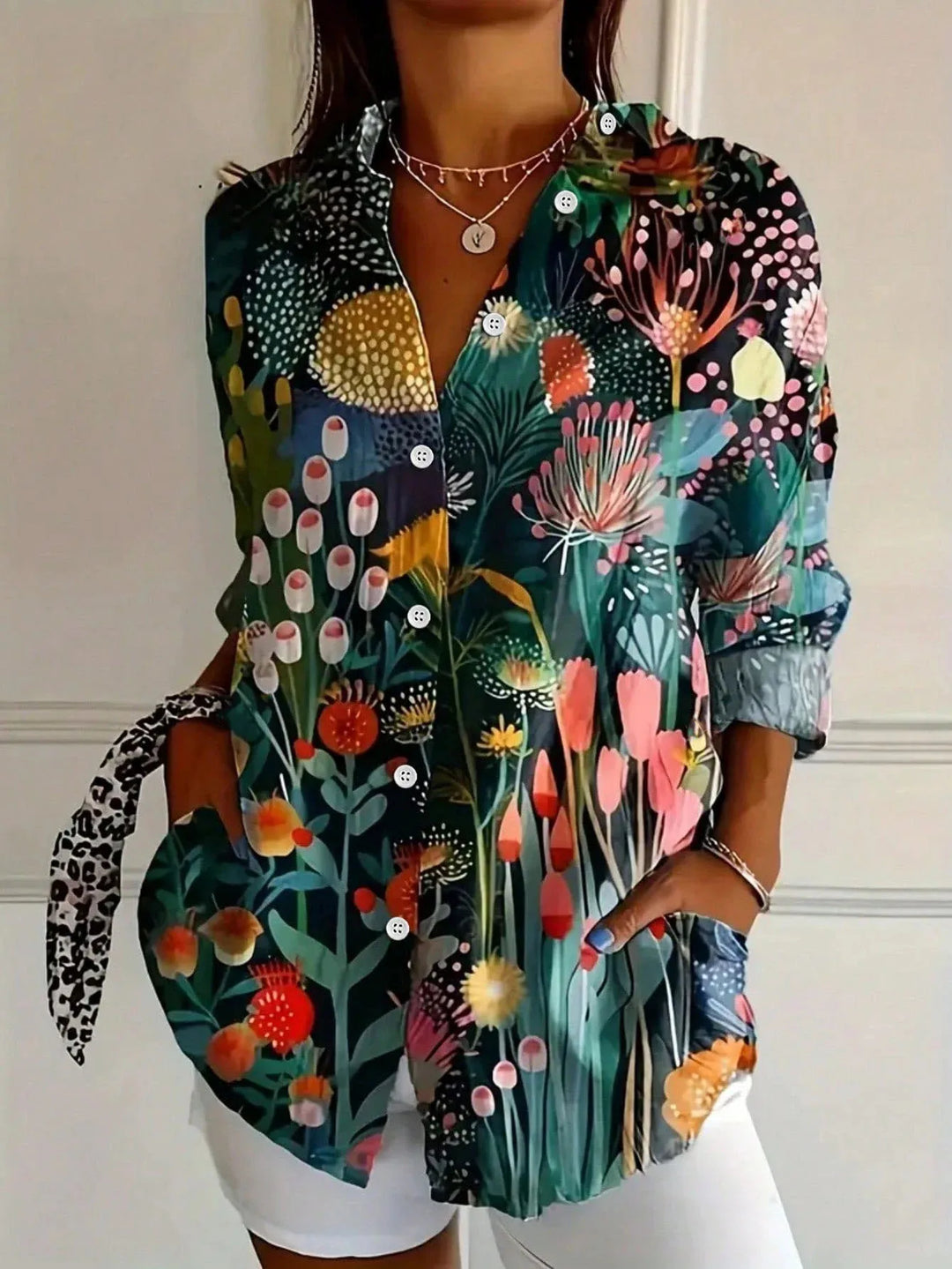 Colorful Women's Blouse with Playful Print