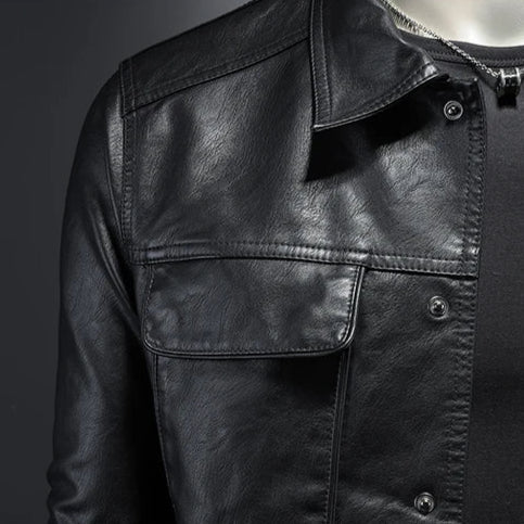 Premium Leather Men's Motorcycle Jacket in Moto Style