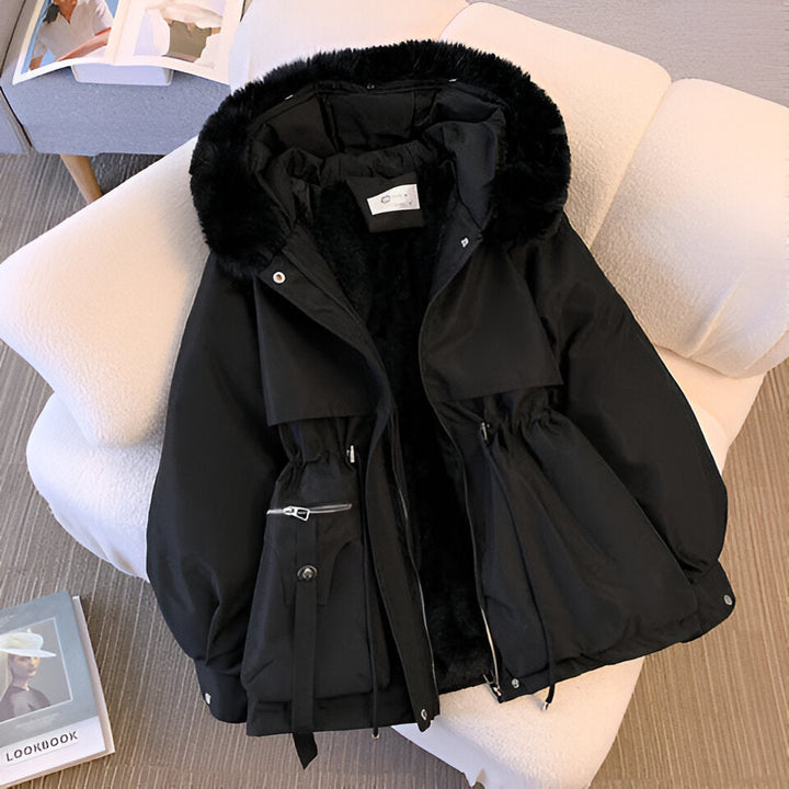 Luxurious Women's Winter Jacket with Faux Fur Trim