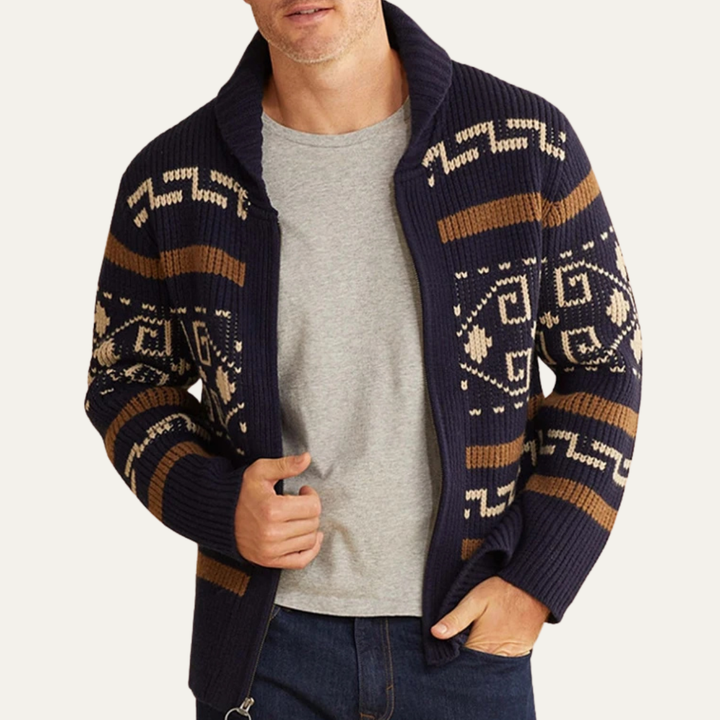 Classic Warm Men's Shawl Collar Knit Cardigan