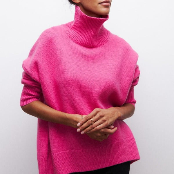 Elegant Women's Turtleneck Sweater - Soft and Versatile