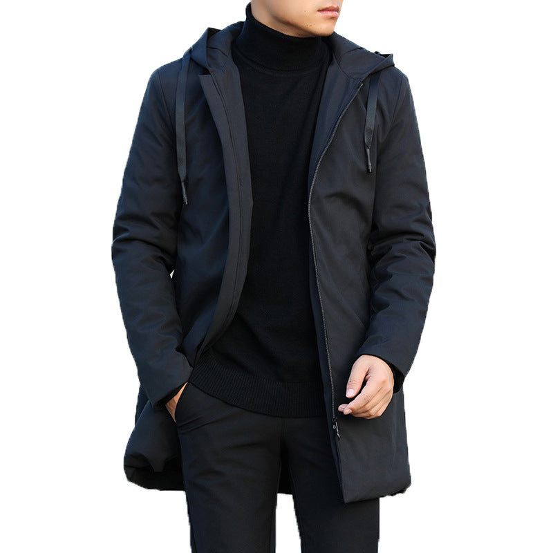 Modern Men's Winter Jacket with Hood - Windproof and Warm-Lined
