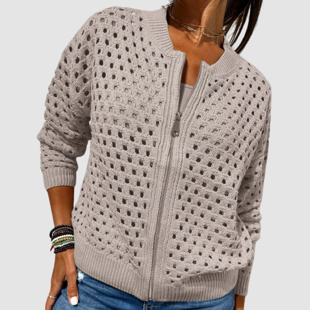 Elegant Lightweight Women's Knitted Cardigan