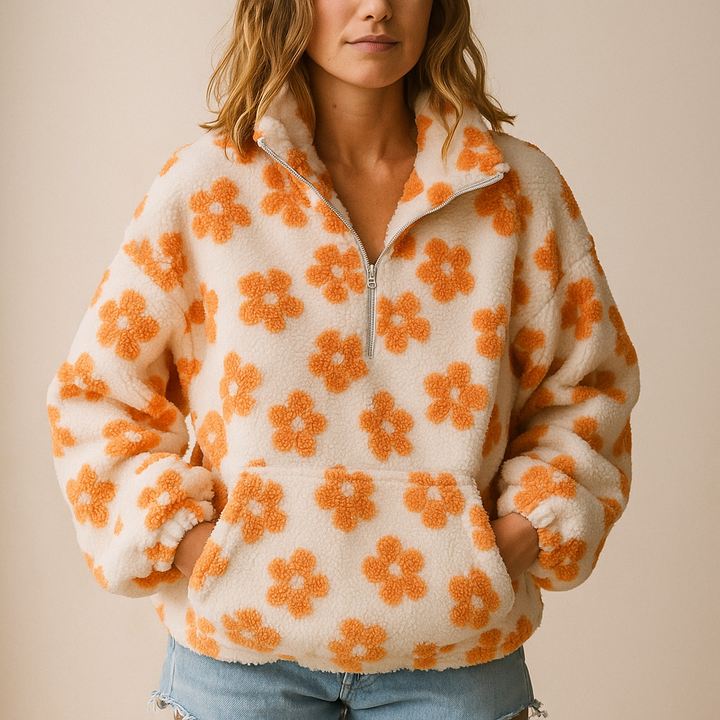 Women's Floral Fleece Pullover