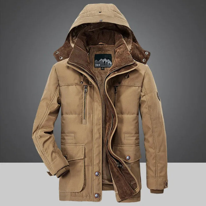 Men's Insulated Heavy-Duty Hooded Winter Coat