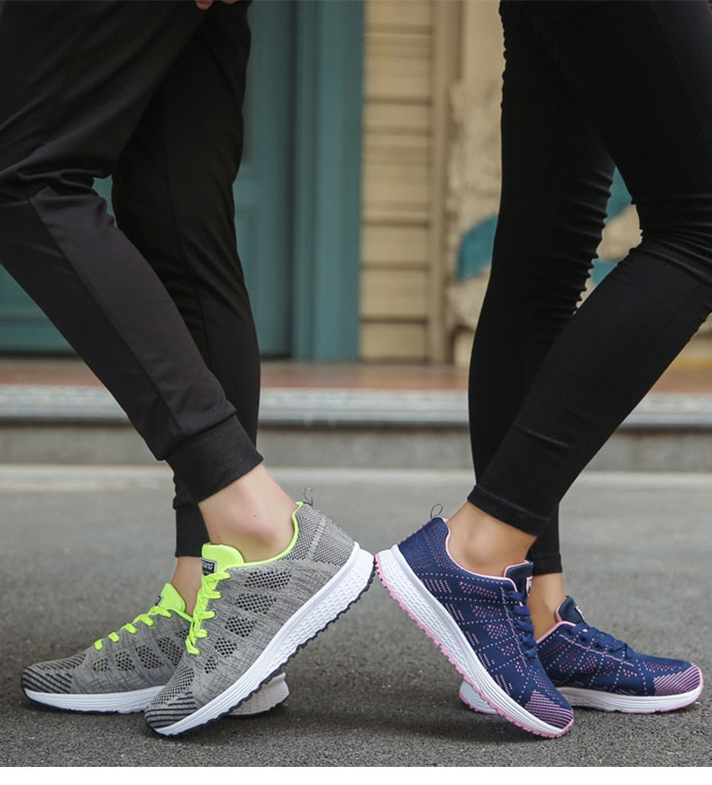Ergonomic Women's Casual Shoes - Lightweight Sneakers with Breathable Material
