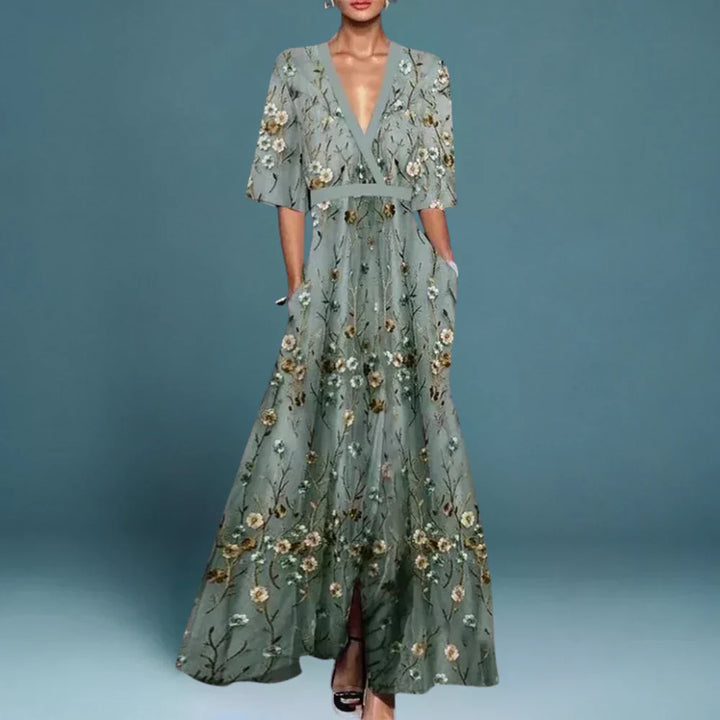 Elegant Floral Women's Maxi Dress
