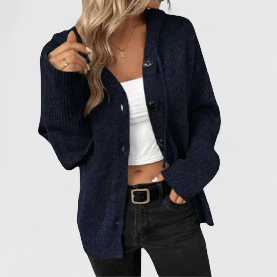 Classic Women's Button-Front Cardigan - Timeless and Versatile