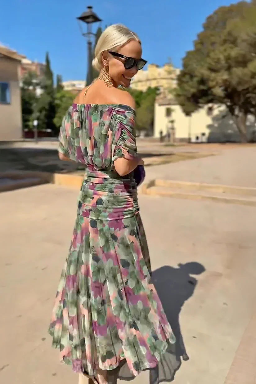 Elegant Women Maxi Wedding Guest Dress