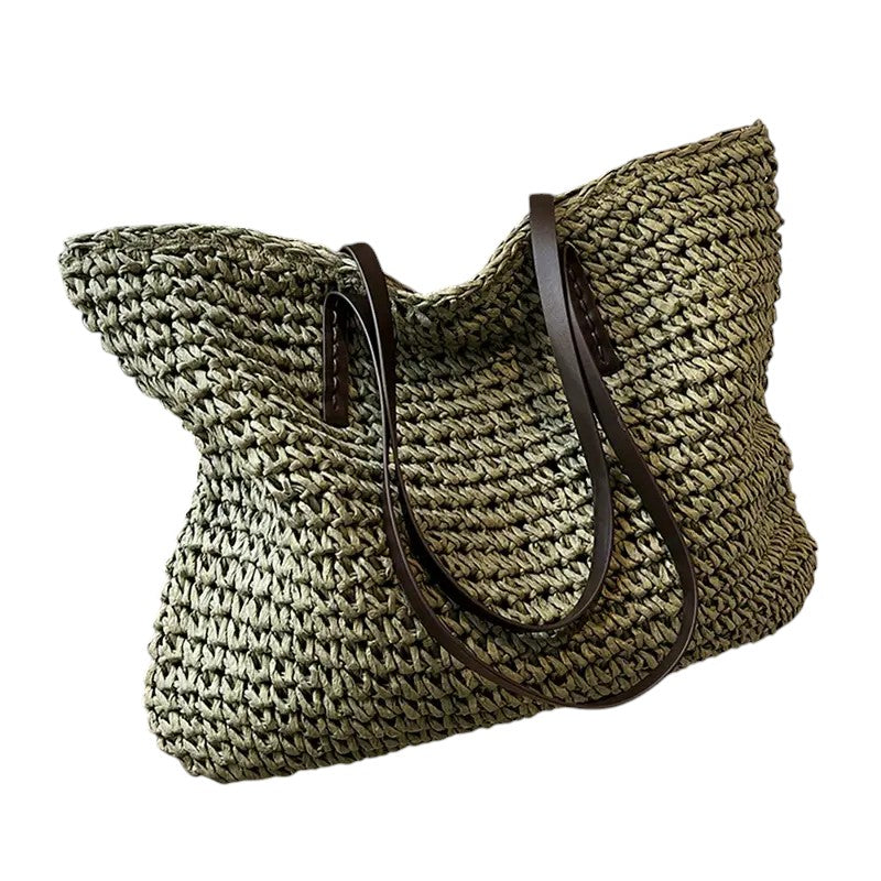 Spacious Textured Women's Beach Tote Bag