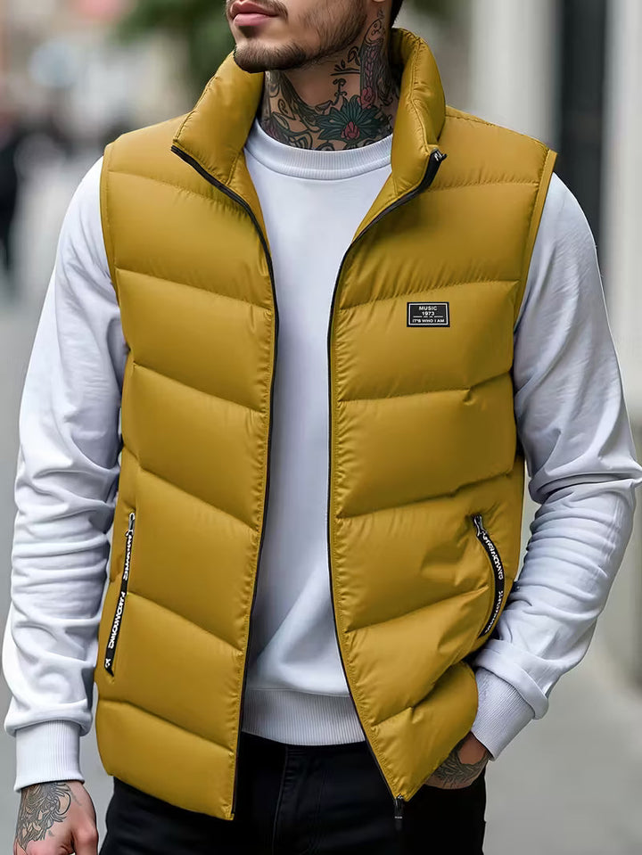 Premium Quilted Vest for Men - Lightweight Insulation with Zip Pockets