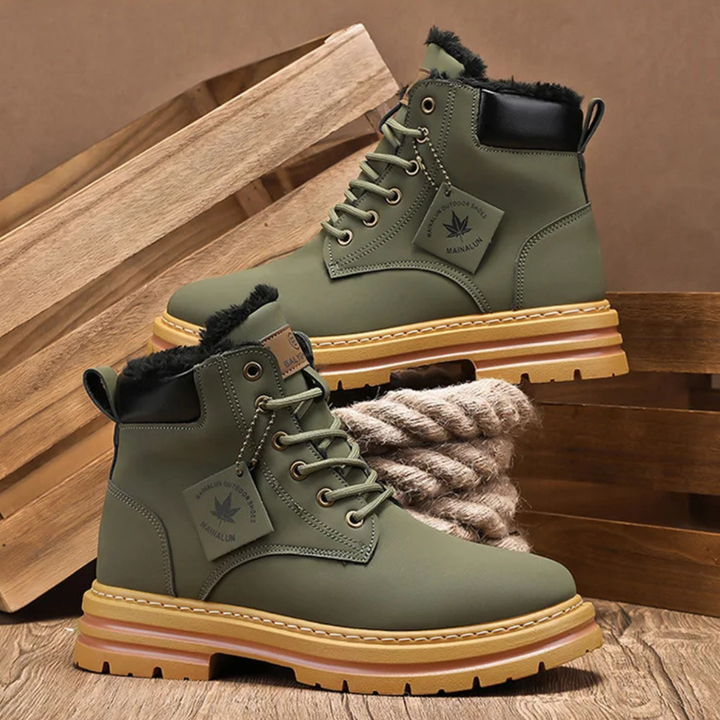 Warm Fur-Lined Men's Insulated Snow Boots