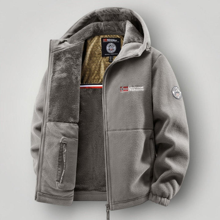 Men's Winter Jacket with Thermal Fleece Lining - Weather-Resistant and Windproof