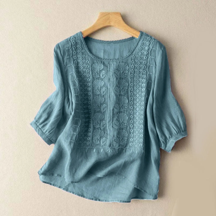 Elegant Women's Linen Blouse - Lightweight and Timeless for Warm Days
