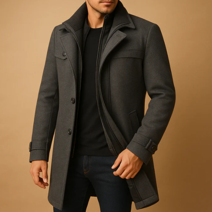 Warm Adjustable-Cuff Men's Winter Coat