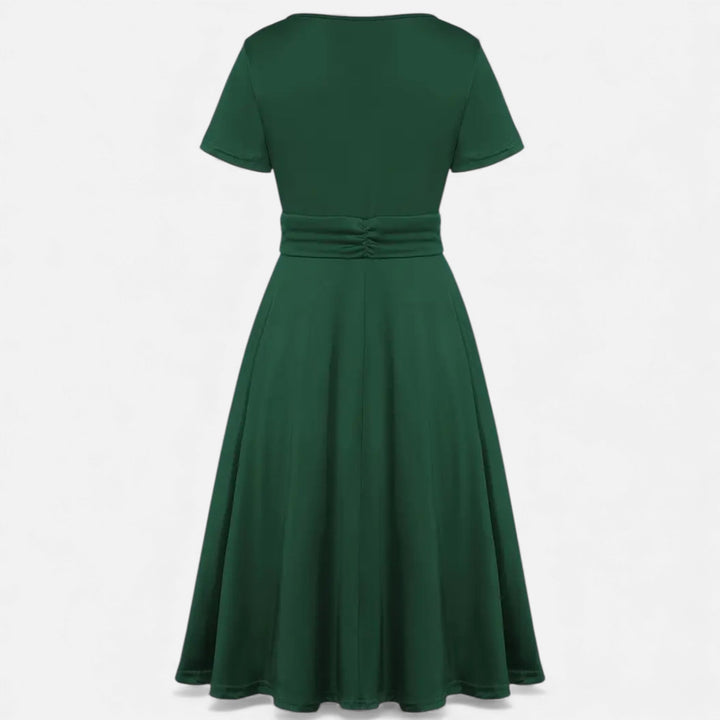 Elegant Rhinestone V-Neck Asymmetric Women's Evening Dress