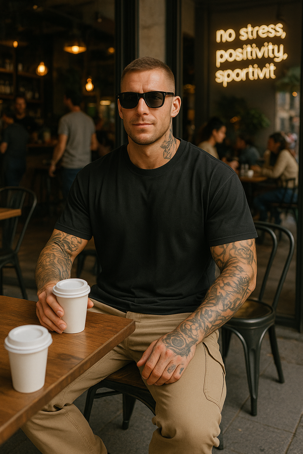 Oversized Cotton Basic Men's T-Shirt Set 3-Pack