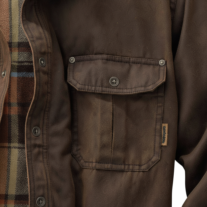 Rugged Lined Men's Wax Jacket