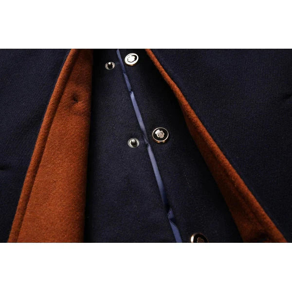 Elegant Men's Winter Wool Coat - Classic and Warm Lined