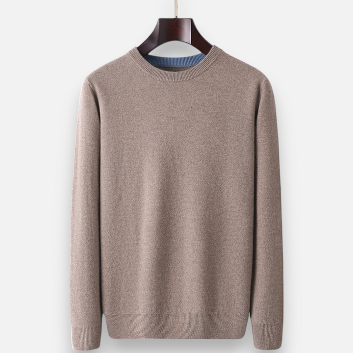 Men's Casual Crewneck Cashmere Wool Sweater