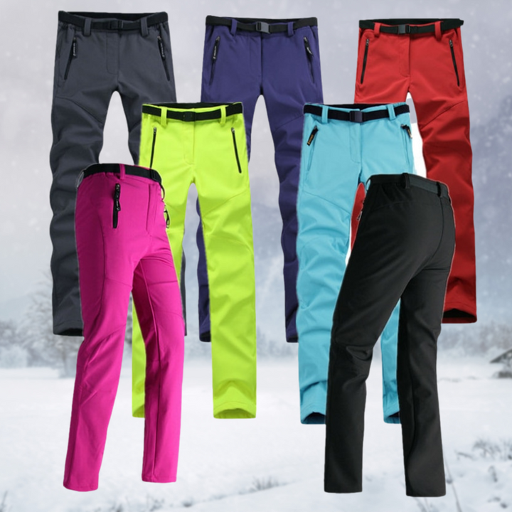 Waterproof Women's Hiking Pants with Fleece Lining - Durable Trekking Pants for Outdoor Use